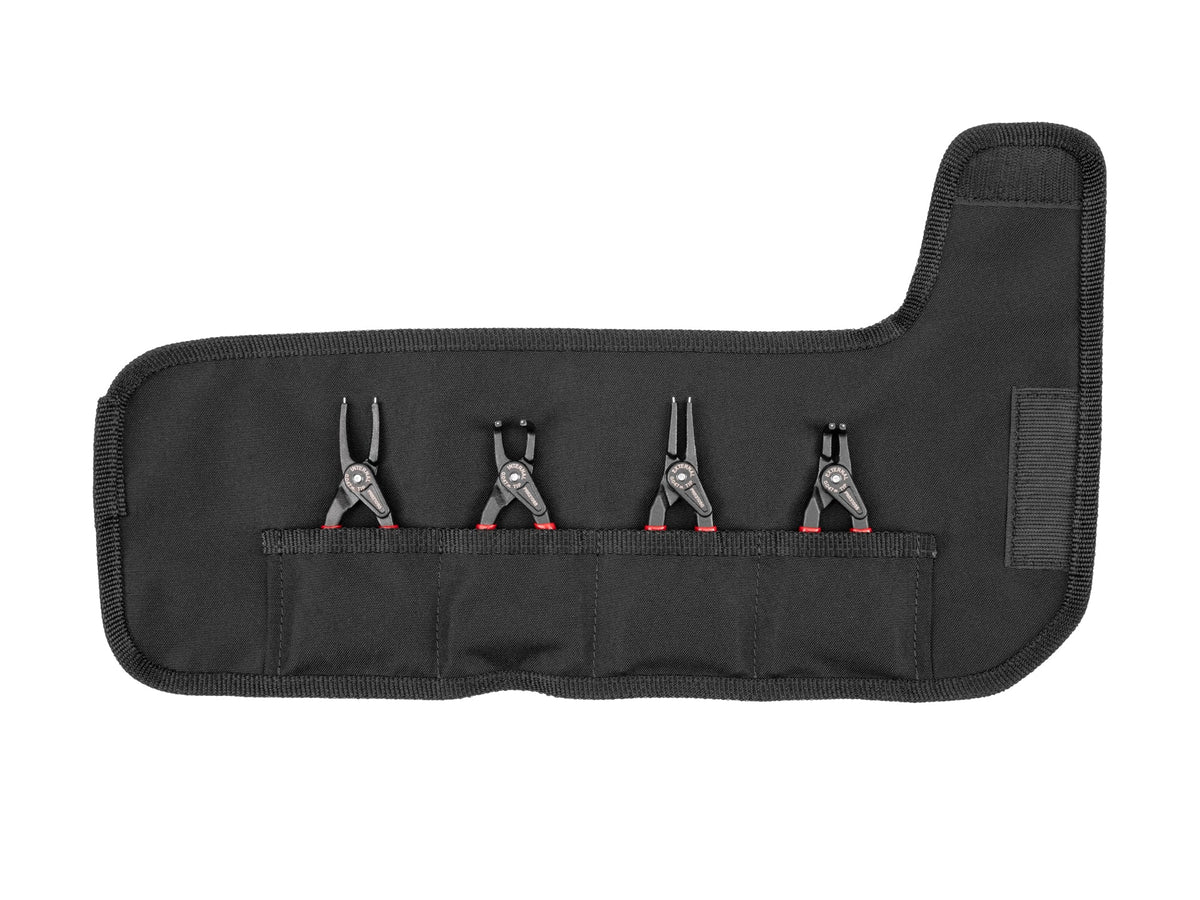 5 Inch Internal and External Retaining Ring Pliers Set with Roll, 4-Piece (0.047 in. Tips)