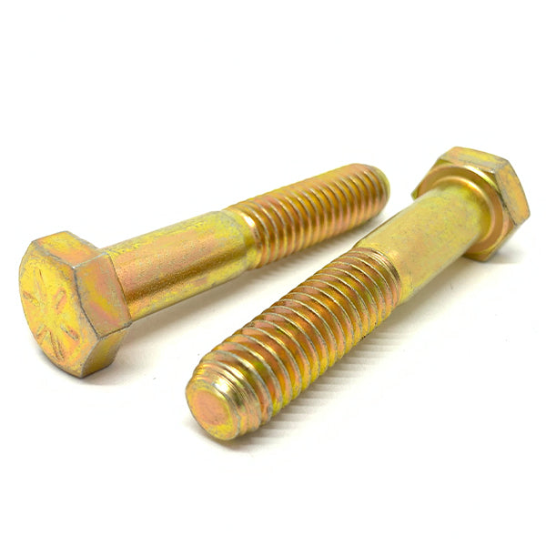 5/16-24x2-3/4" Hex Head Cap Screws Grade 8 Zinc Yellow