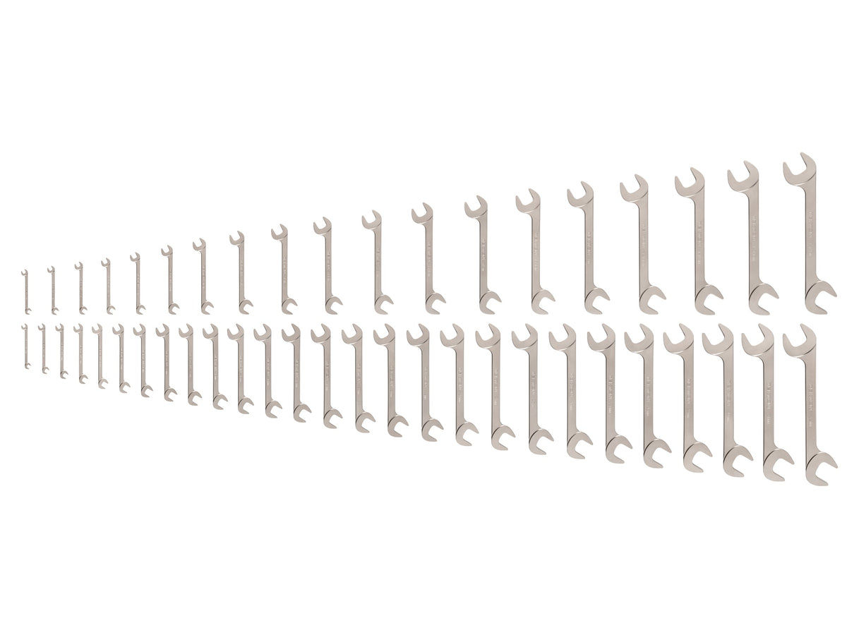 Angle Head Open End Wrench Set, 46-Piece (1/4 - 1-1/4 in., 6-32 mm)