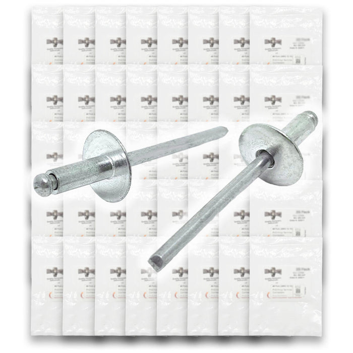 Aluminum and Steel Multi-Grip, Closed-End, & Oversized Head Rivets Assortment - 2025 PCS