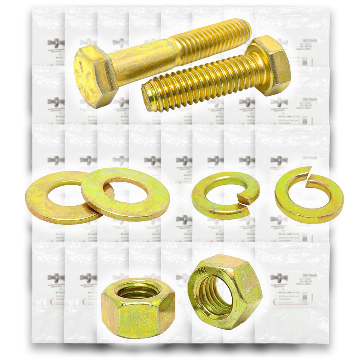 Inch Grade 8 Coarse Hex Cap Screws, Hex Nuts, Flat & Lock Washers - 2011 PCS