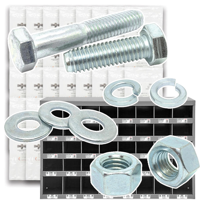 Inch Grade 5 Hex Cap Screws, Hex Nuts, Flat & Lock Washers - 2012 PCS