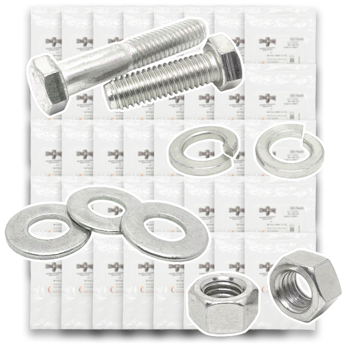 Inch 316 Stainless Hex Cap Screws, Hex Nuts, Flat & Lock Washers - 2011 PCS