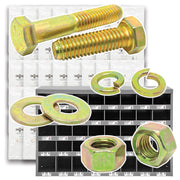 Inch Grade 8 Coarse Hex Cap Screws, Hex Nuts, Flat & Lock Washers - 2012 PCS