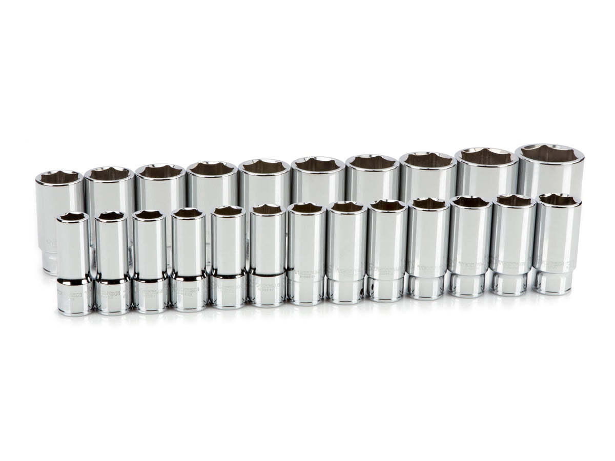 3/4 Inch Drive Deep 6-Point Socket Set, 23-Piece (19 - 50 mm)