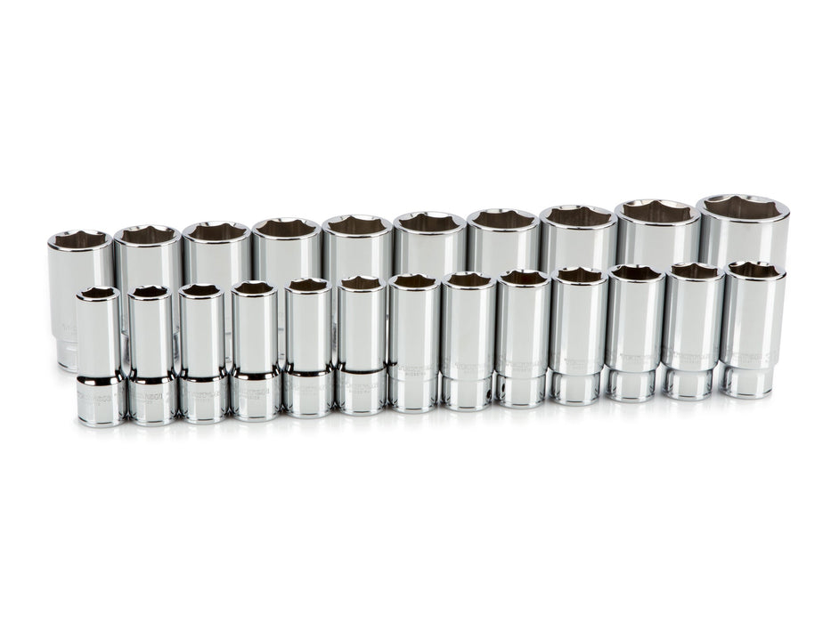 3/4 Inch Drive Deep 6-Point Socket Set, 23-Piece (19 - 50 mm)