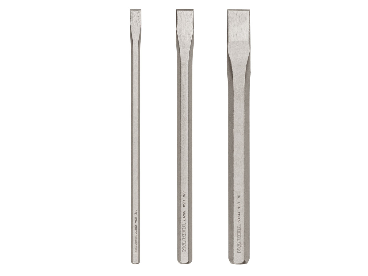 Long Cold Chisel Set, 3-Piece (1/2, 3/4, 1 in.)