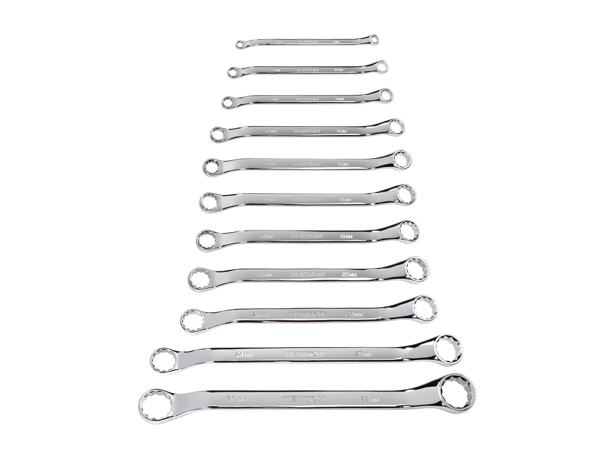 45-Degree Offset Box End Wrench Set, 11-Piece (6 - 32 mm)