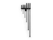 Angled End Handled Pry Bar Set with Wall Hanger, 6-Piece (8, 12, 17, 25, 36, 45 in.)
