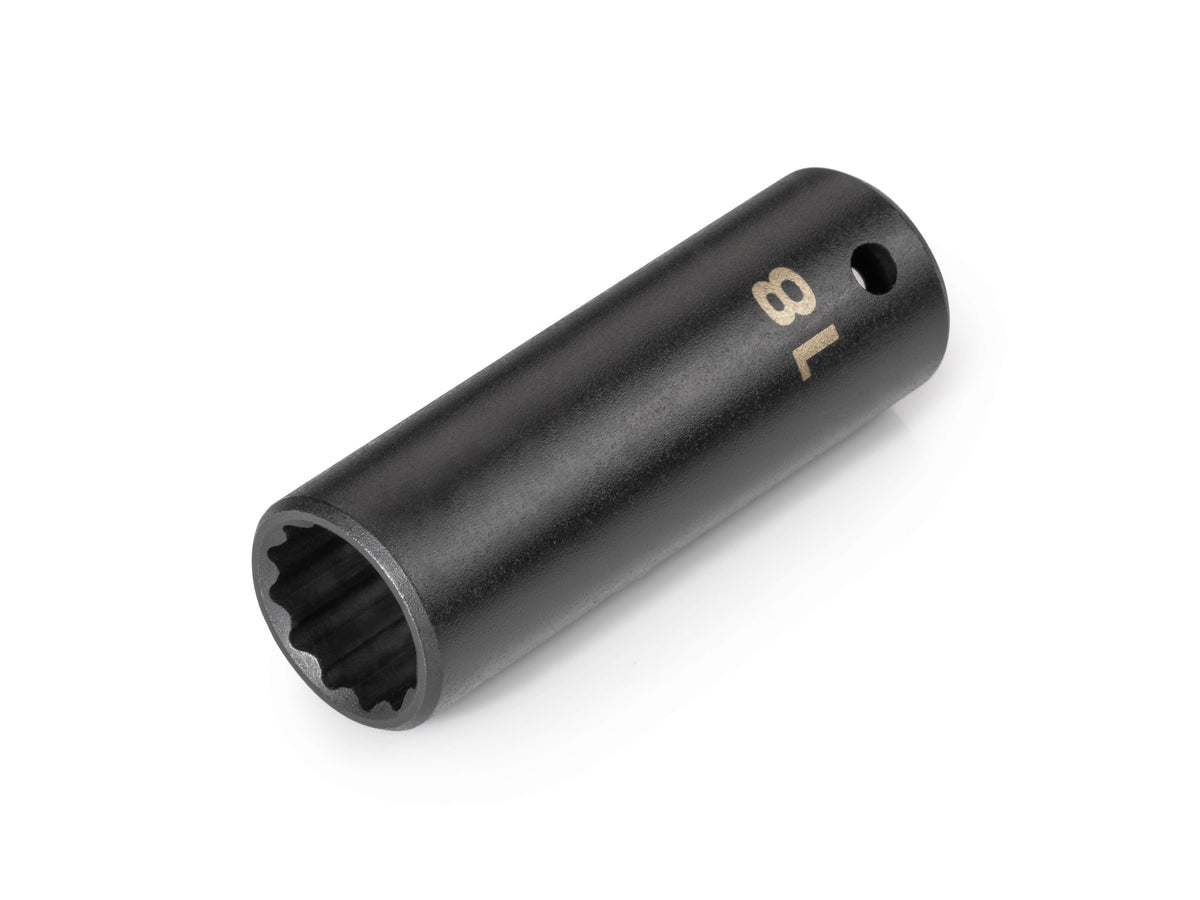 1/2 Inch Drive x 18 mm Deep 12-Point Impact Socket