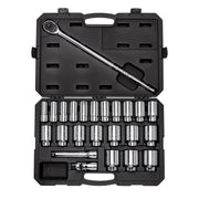 3/4 Inch Drive Deep 6-Point Socket and Ratchet Set with Case, 24-Piece (3/4 - 2 in.)