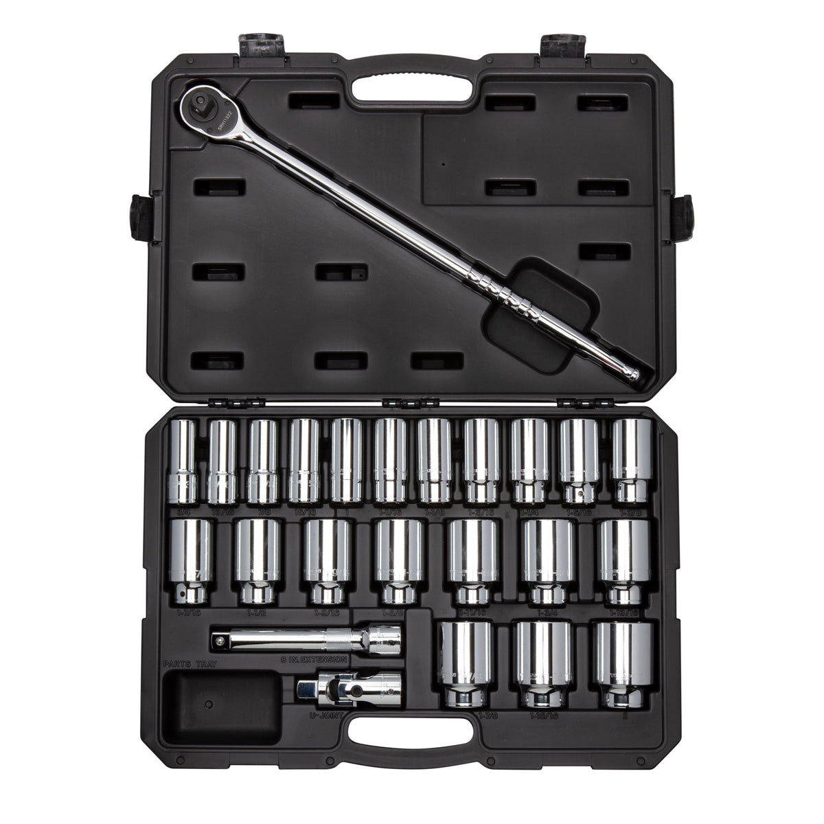 3/4 Inch Drive Deep 6-Point Socket and Ratchet Set with Case, 24-Piece (3/4 - 2 in.)
