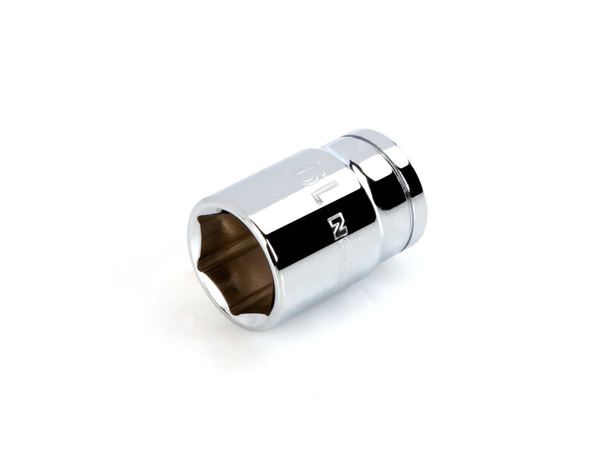 1/2 Inch Drive x 19 mm Shallow 6-Point Socket