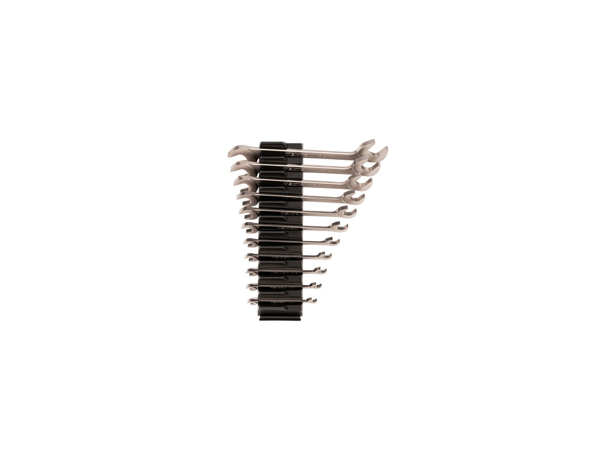 Angle Head Open End Wrench Set with Modular Organizers, 11-Piece (1/4-3/4 in.)