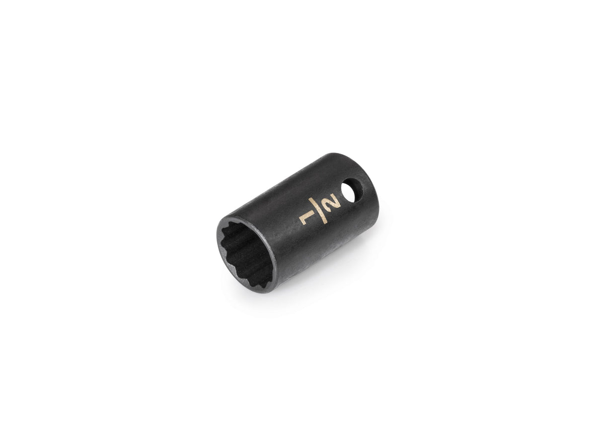 3/8 Inch Drive x 1/2 Inch Shallow 12-Point Impact Socket