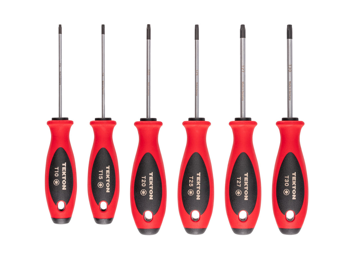Torx Screwdriver Set - 4 Inch Shanks, 6-Piece (T10 - T30)