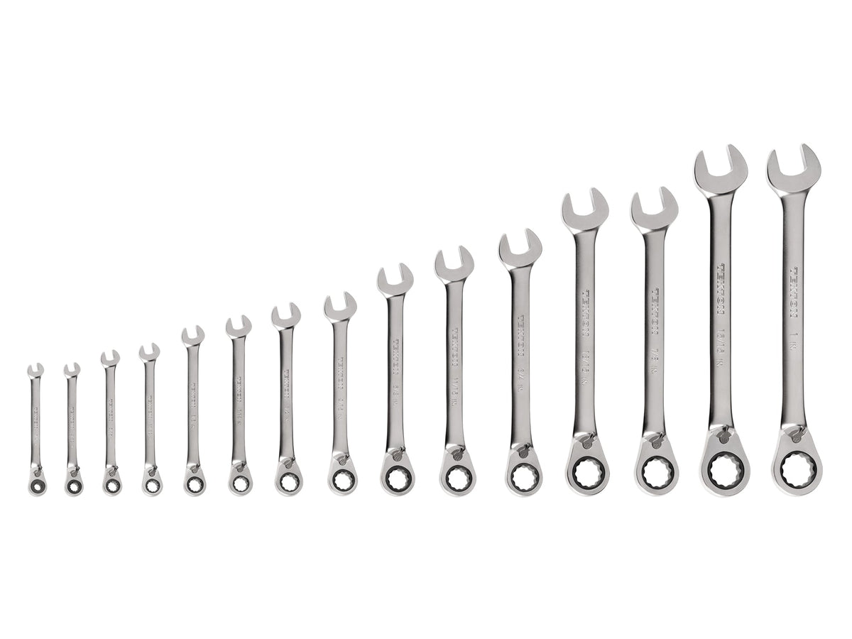 Reversible 12-Point Ratcheting Combination Wrench Set, 15-Piece (1/4-1 in.)