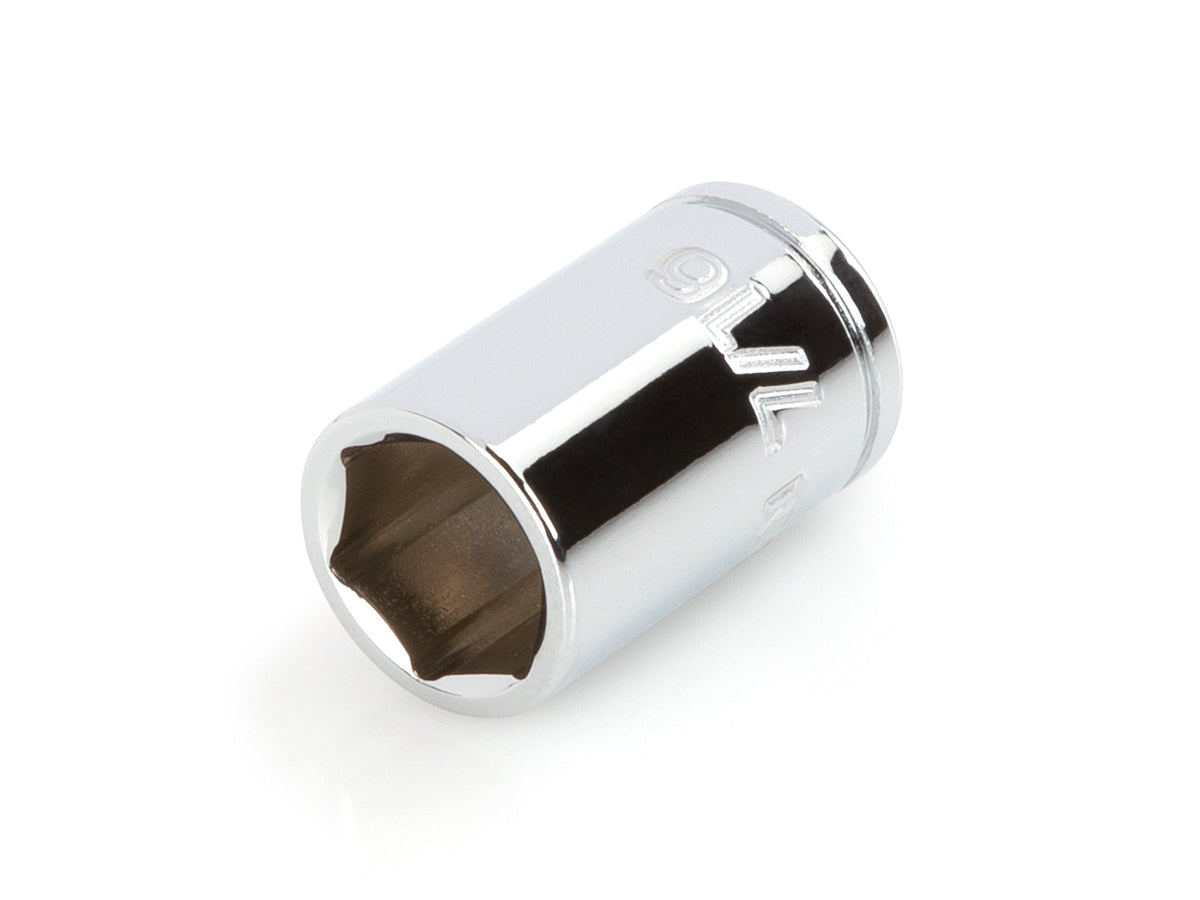 1/4 Inch Drive x 7/16 Inch Shallow 6-Point Socket