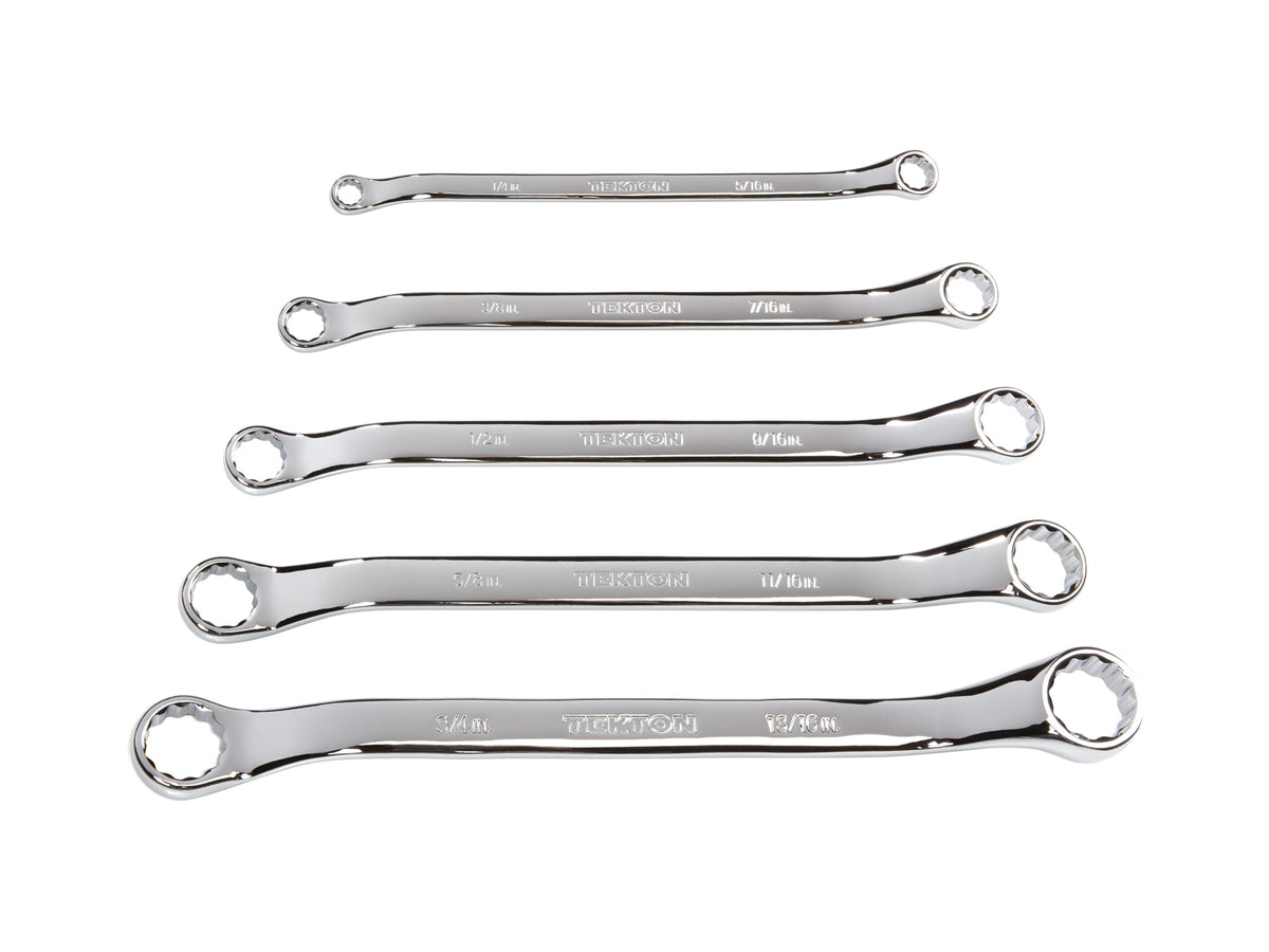 45-Degree Offset Box End Wrench Set, 5-Piece (1/4 - 13/16 in.)
