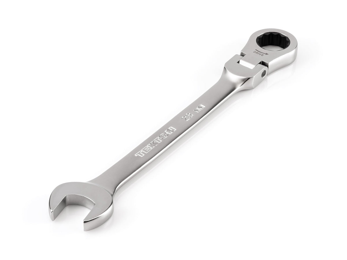23 mm Flex Head 12-Point Ratcheting Combination Wrench
