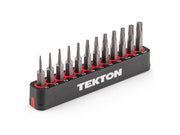4 mm Star Bit Set with Rail, 12-Piece (T1-T20)