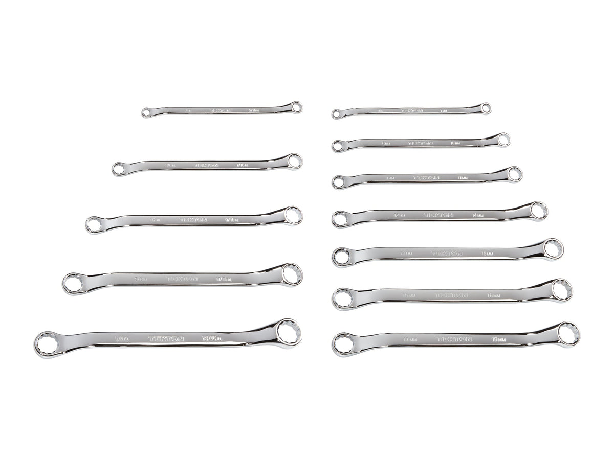 45-Degree Offset Box End Wrench Set, 12-Piece (1/4 - 13/16 in., 6 - 19 mm)