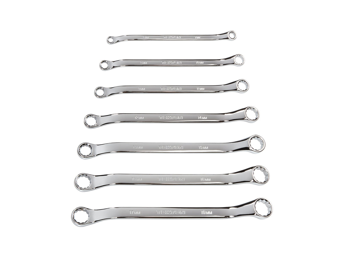 45-Degree Offset Box End Wrench Set, 7-Piece (6 - 19 mm)