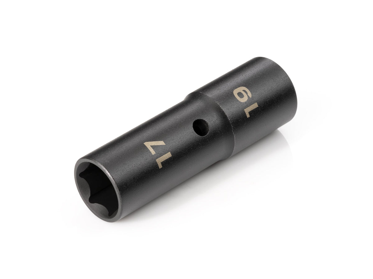 1/2 Inch Drive 17 x 19 mm Deep Thin Wall Impact Flip Socket
