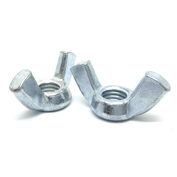 5/16-18 Steel Wing Nuts Zinc Clear