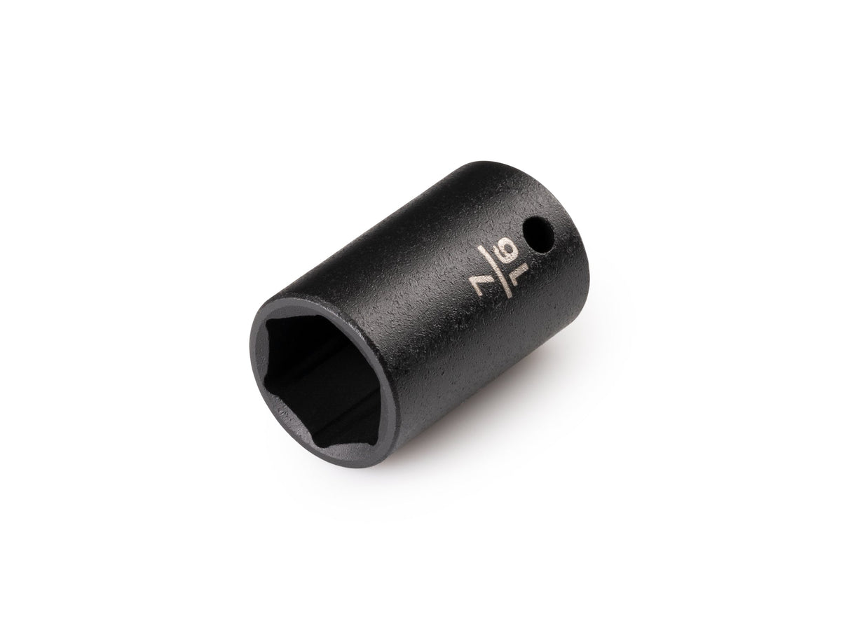 1/4 Inch Drive x 7/16 Inch Shallow 6-Point Impact Socket