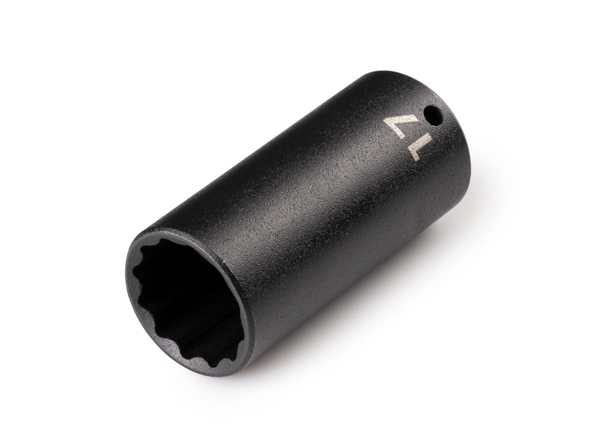 1/4 Inch Drive x 17 mm Deep 12-Point Impact Socket