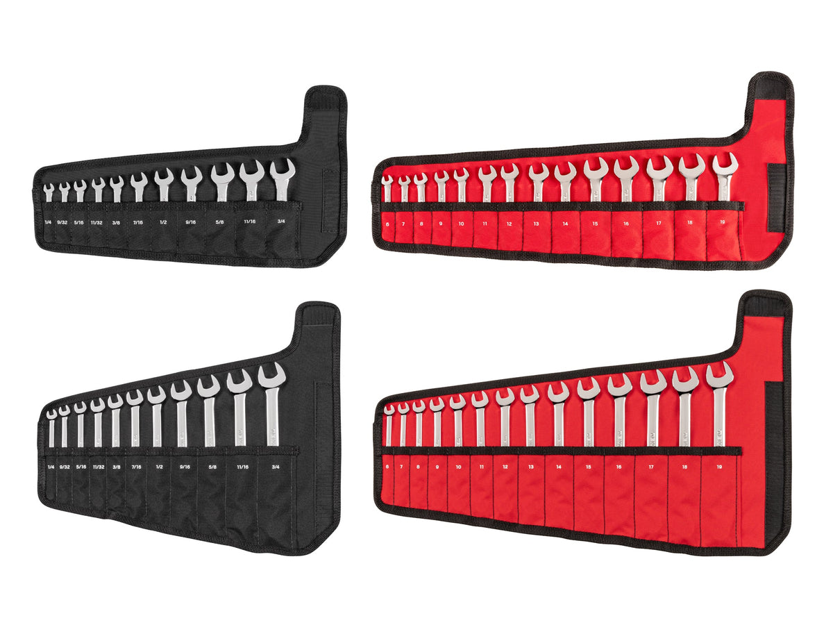 Stubby and Standard Length Combination Wrench Set with Rolls, 50-Piece (1/4 - 3/4 in., 6 - 19 mm)