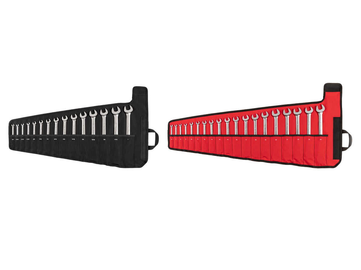 Flex Head Ratcheting Combination Wrench Set with Rolls, 34-Piece (1/4 - 1 in., 6 - 24 mm)