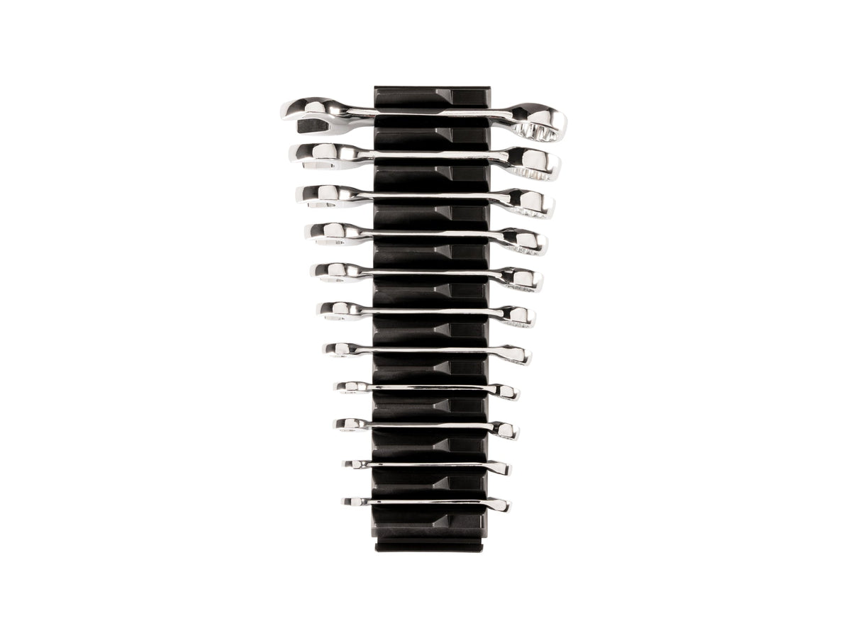 Stubby Combination Wrench Set with Modular Organizers, 11-Piece (1/4-3/4 in.)